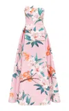 Leo Lin Nora Crepe Maxi Dress In Pink