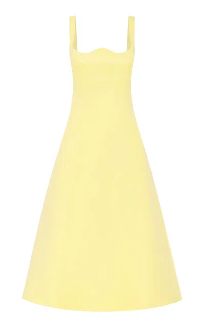 LEO LIN ODETTE CREPE MIDI DRESS 