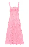 Leo Lin Odette Guipure Lace Midi Dress In Pink