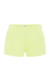 Leo Lin Olivianne Crepe Shorts In Lime Green