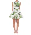 Leo Lin Petra Mini Dress In Botanical Print In Multi