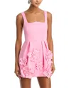 Leo Lin Piper Floral Applique Bell Mini Dress In Pink
