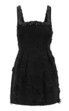 Leo Lin Piper Lace Mini Dress In Black