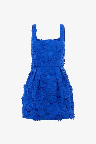 Leo Lin Piper Lace Mini Dress - Lapis