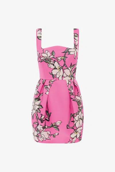 Leo Lin Piper Mini Dress - Pink Magnolia Print