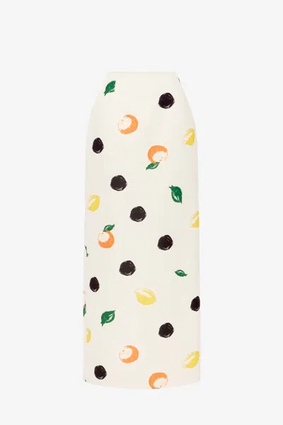 Leo Lin Quinn Maxi Skirt - Citrus Spots