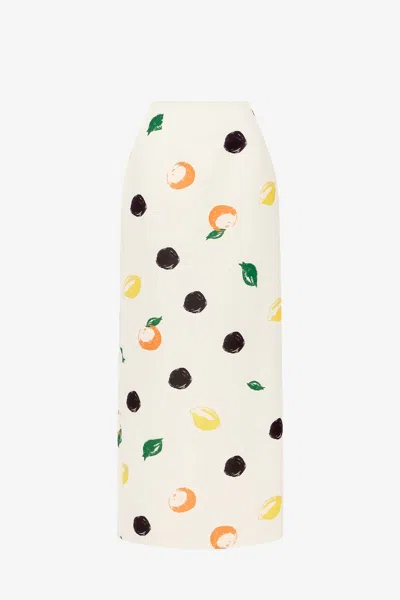 Leo Lin Quinn Maxi Skirt Citrus Spots In Multi