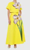 Leo Lin Rafaela Maxi Skirt In Iris In Yellow