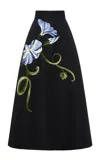 Leo Lin Rafaela Printed Maxi Skirt In Black