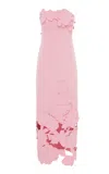 Leo Lin Rayna Applique Bustier Midi Dress In Pink
