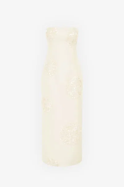 Leo Lin Rayna Embellished Bustier Maxi Dress - Cream