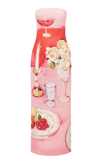 Leo Lin Rayna Embroidered Bustier Maxi Dress - Aperitivo Print In Multi