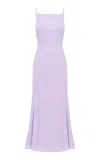 Leo Lin Regina Crepe Midi Dress In Purple