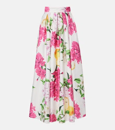 Leo Lin Reinette Floral Maxi Skirt In Multi
