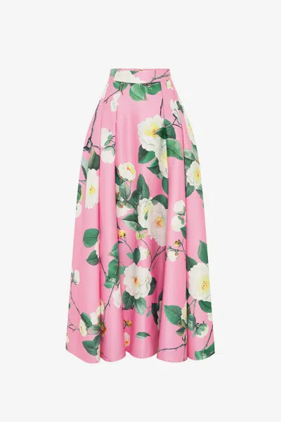 Leo Lin Reinette Skirt - Camelia Print In Multi