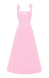 Leo Lin Rianne Appliquéd Maxi Dress In Pink