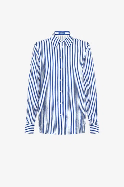 Leo Lin Rosaline Striped Shirt - Navy In Blue
