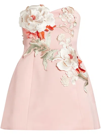 LEO LIN ROSARIO APPLIQUÉ MINI DRESS