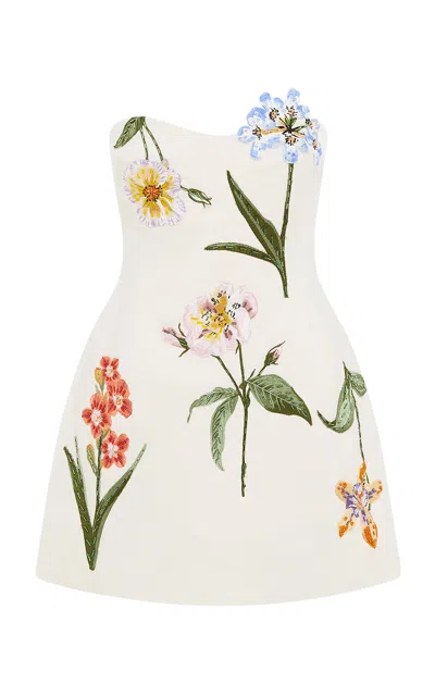 Leo Lin Rosario Embellished Mini Dress In White