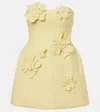 Leo Lin Rosario Floral-embellished Tweed Dress
