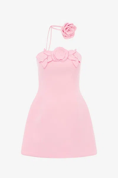 Leo Lin Roselle Appliqué Bustier Mini Dress - Blush Pink