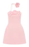 Leo Lin Roselle Appliquéd Mini Dress In Pink
