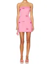 Leo Lin Roselle Embellished Bustier Mini Dress In Pink In Pink