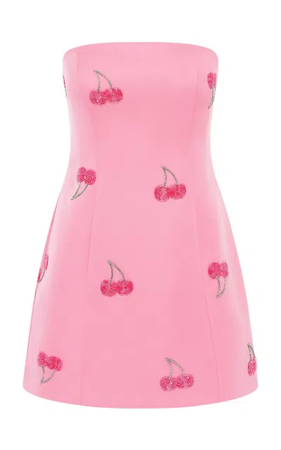 Leo Lin Roselle Embellished Bustier Mini Dress In Pink
