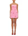 Leo Lin Roselle Embellished Bustier Mini Dress In Pink In Pink