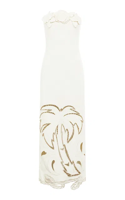 Leo Lin Serafina Appliquéd Maxi Dress