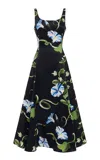 Leo Lin Serafina Appliquéd Maxi Dress In Black
