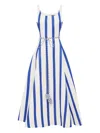 Leo Lin Serafina Striped Maxi Dress In White