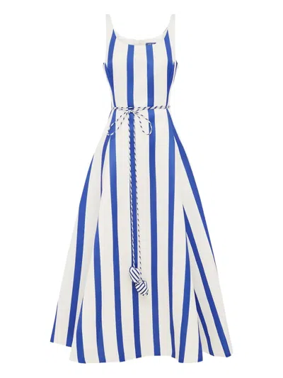 LEO LIN SERAFINA STRIPED MAXI DRESS