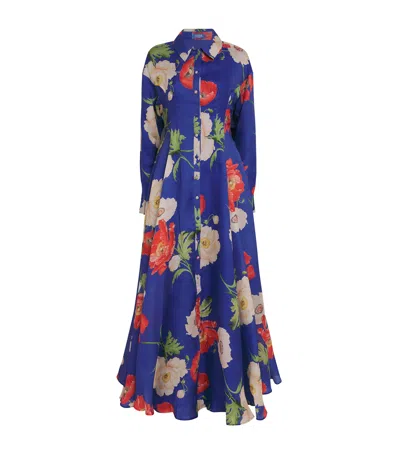 LEO LIN SILK FLORAL JOSEPHINE GOWN