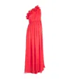 Leo Lin Silk Jenni Maxi Dress In Red