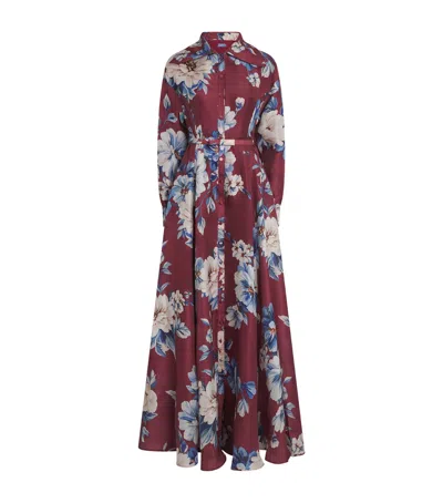 Leo Lin Silk Josephine Maxi Shirt Dress