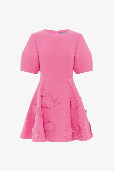 Leo Lin Simona Applique Minidress In Multi