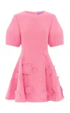 Leo Lin Simona Appliquéd Mini Dress In Pink