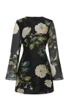 Leo Lin Suzanne Crepe Mini Dress In Black