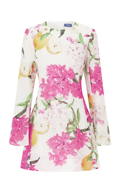 Leo Lin Suzanne Linen-blend Mini Dress