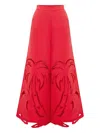 Leo Lin Theodora Cutout-detail Trousers In Red