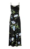 Leo Lin Valentina Printed Silk-cupro Maxi Dress In Multi