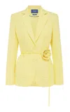 Leo Lin Vester Tailored Wool-blend Blazer In Yellow