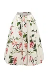 Leo Lin Victoria Embellished Cotton-silk Maxi Skirt In White