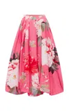 Leo Lin Victoria Printed Maxi Skirt In Pink