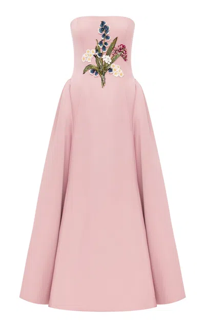 Leo Lin Viola Embellished Bustier Maxi Dress - Rose In Pink