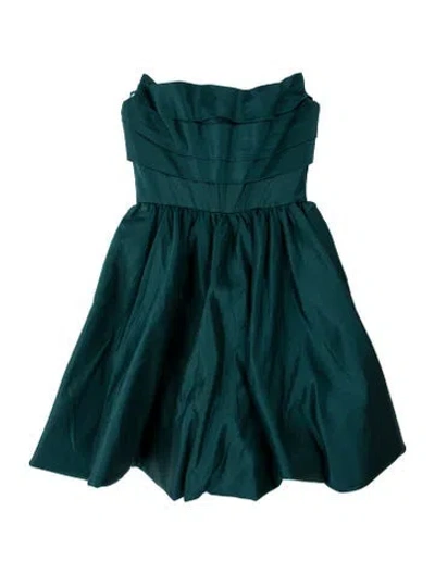 Pre-owned Leo Lin V-neck Mini Dress In Blue