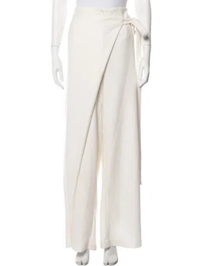 Pre-owned Leo Lin Wide Leg Pants W/ Tags In Neutrals