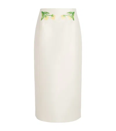 Leo Lin Wool-silk Quinn Midi Skirt