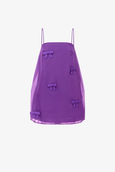 Leo Lin Xuan Bow Top - Eminence In Purple